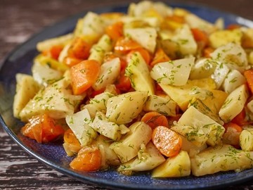 Braised Root Vegetables with Dill